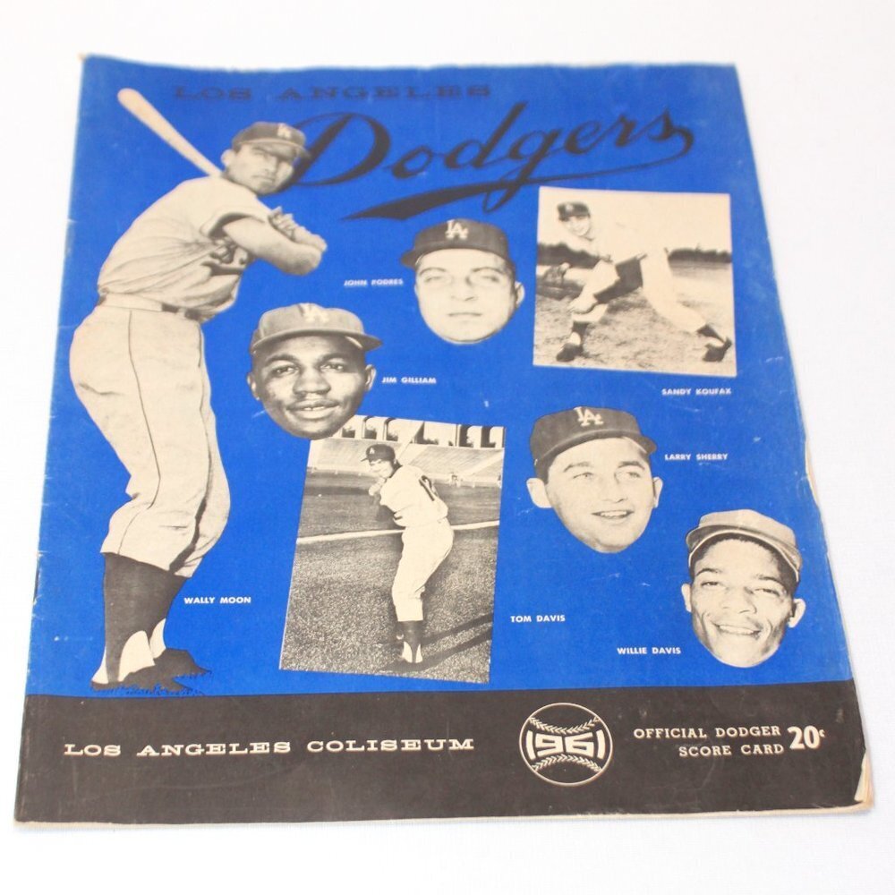1961 Los Angeles Dodgers Official Score Card